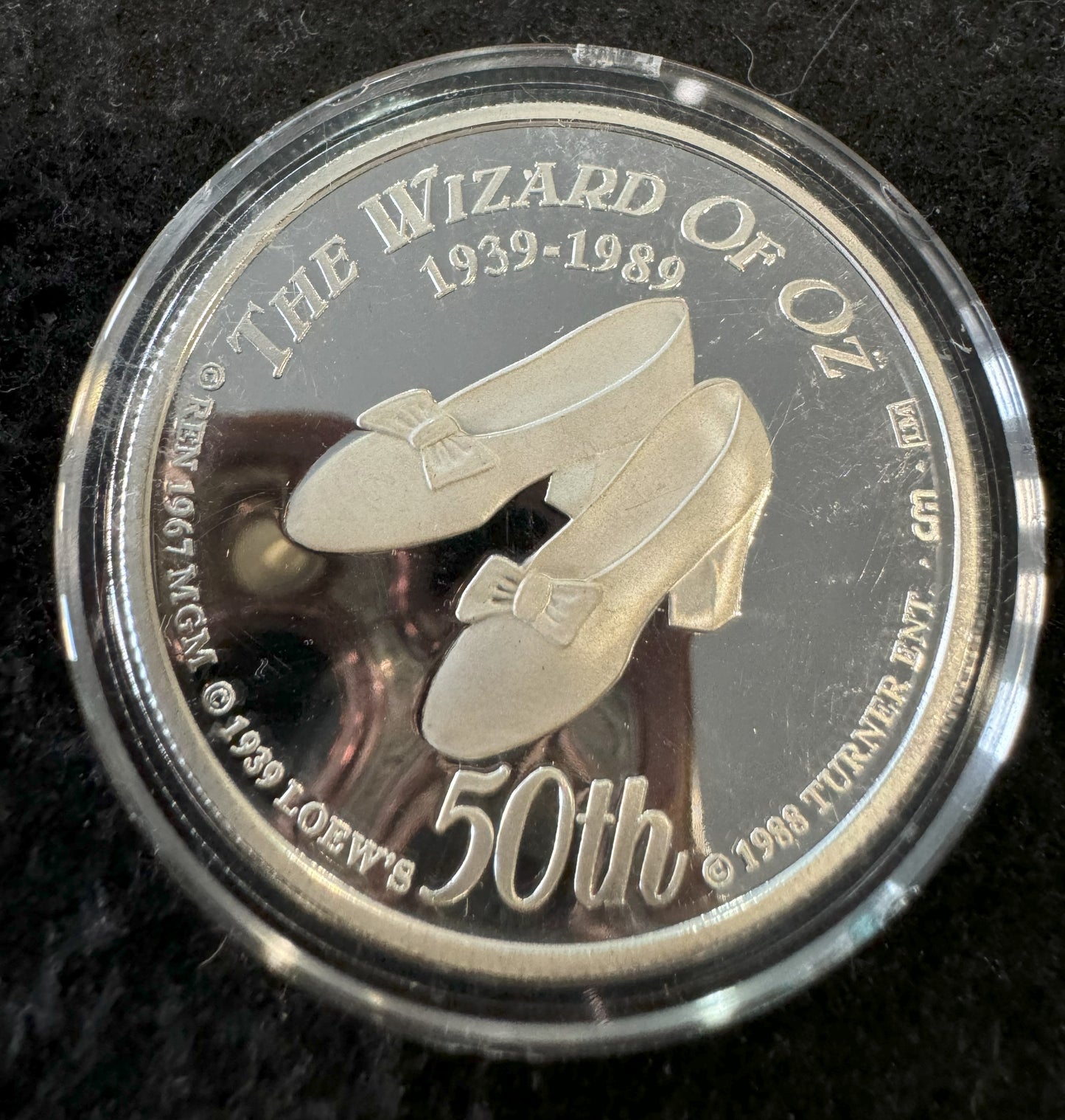 1989 Wizard of OZ 50th Anniversary Winged Monkeys 1 oz Silver Coin