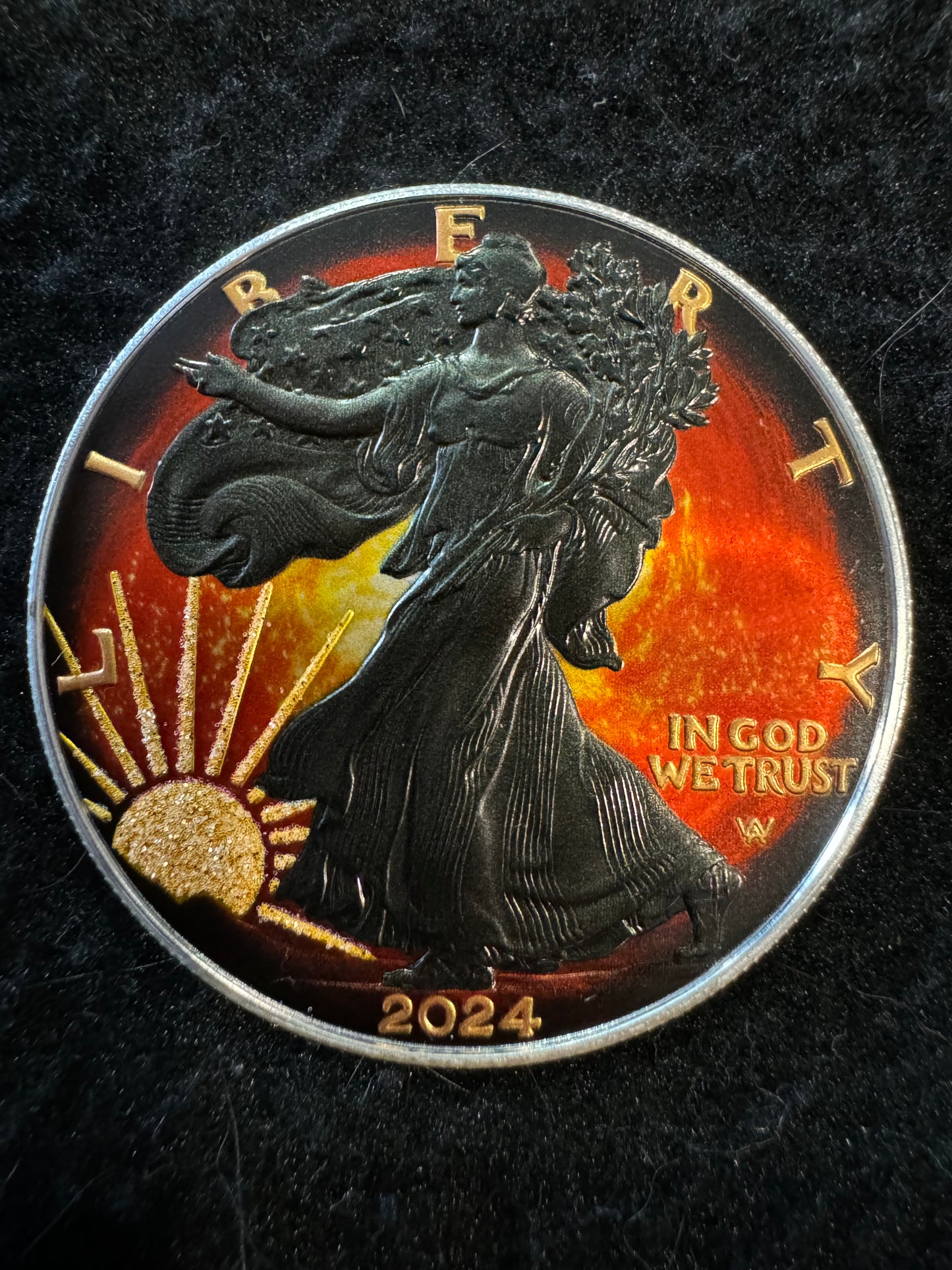 2024 American Eagle Lady Liberty Burning Galaxy 1 oz .999 Silver Coin