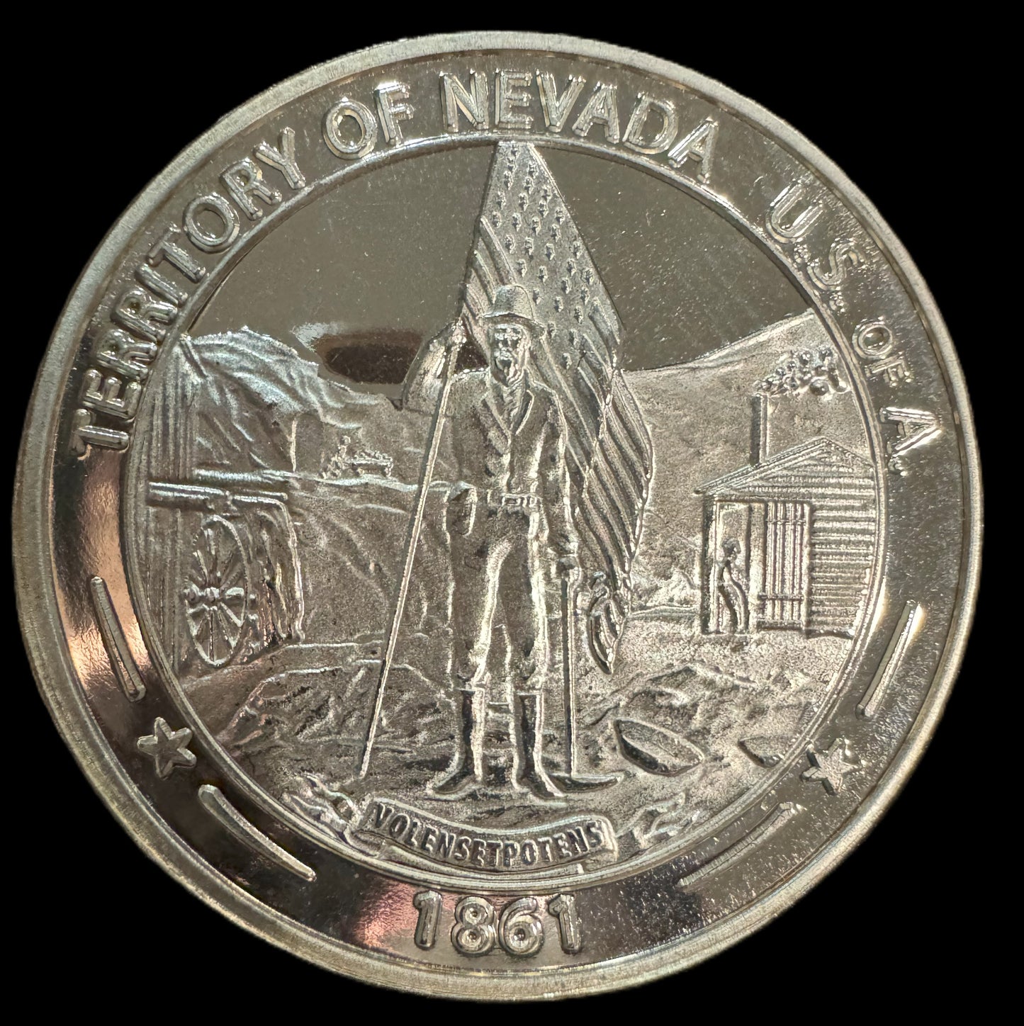 2009 Abraham Lincoln Nevada Battle Born 1 oz .999 Silver Coin