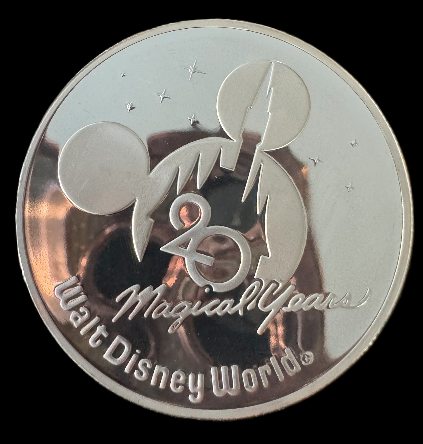 1991 Disney World 20th Anniversary 1 oz .999 Silver Coin