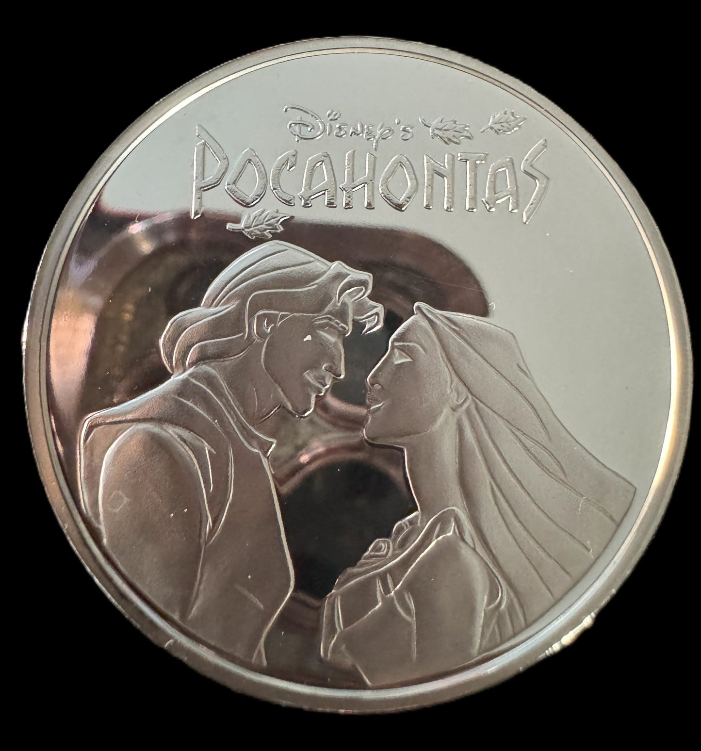 1995 Disney Pocahontas 1 oz .999 Silver Coin COA #00191