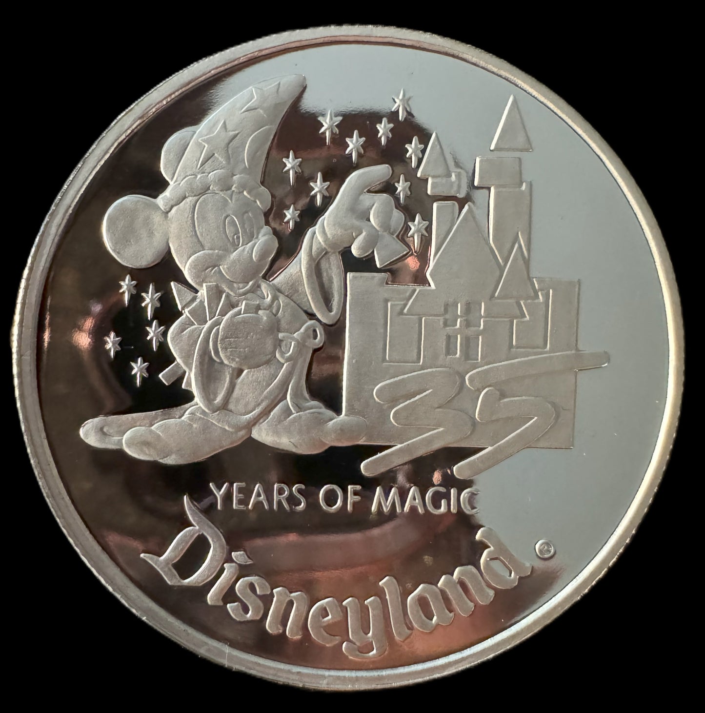 1990 Disneyland 35th Anniversary 1 oz .999 Silver Coin