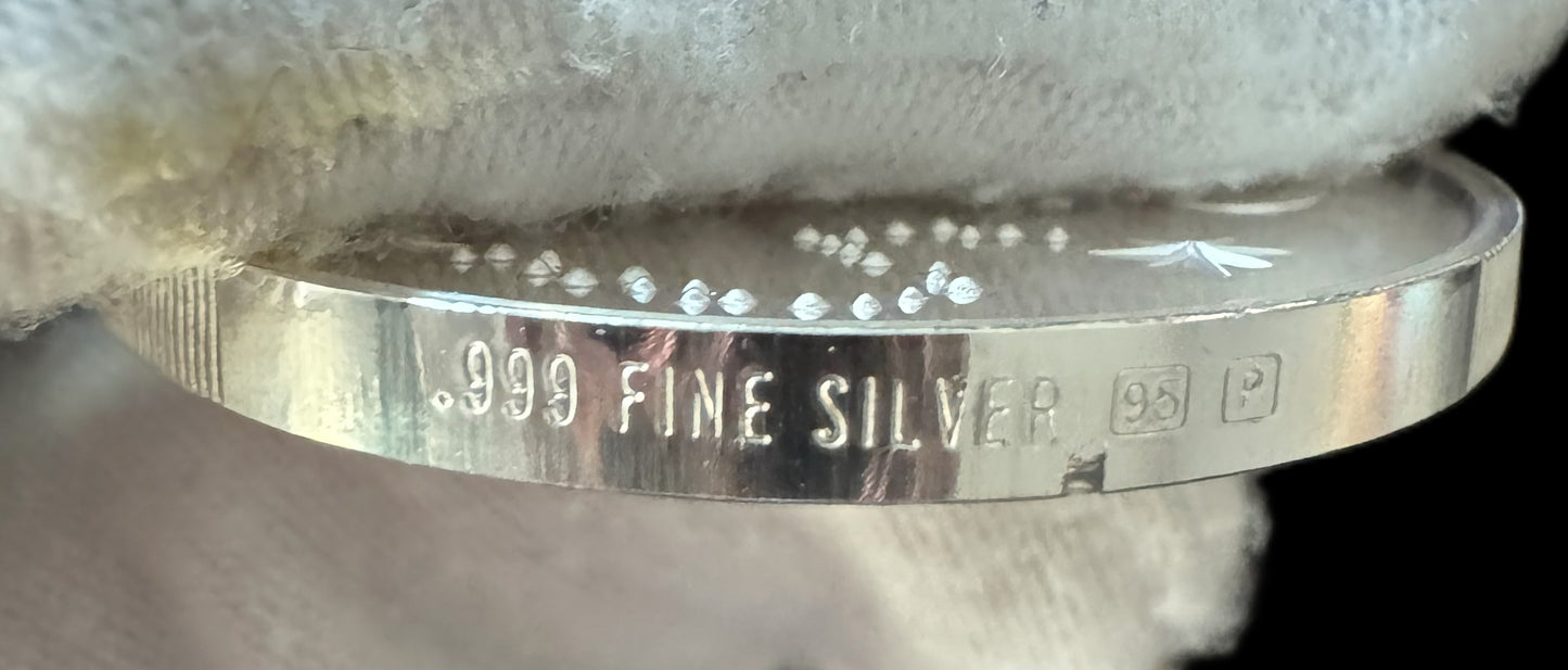 1995 Disney Cinderella 45th Anniversary 1 oz .999 Silver Coin