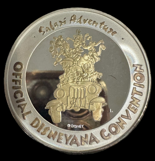 1999 Disneyana Convention Safari Adventure 1 oz .999 Silver Coin COA #555