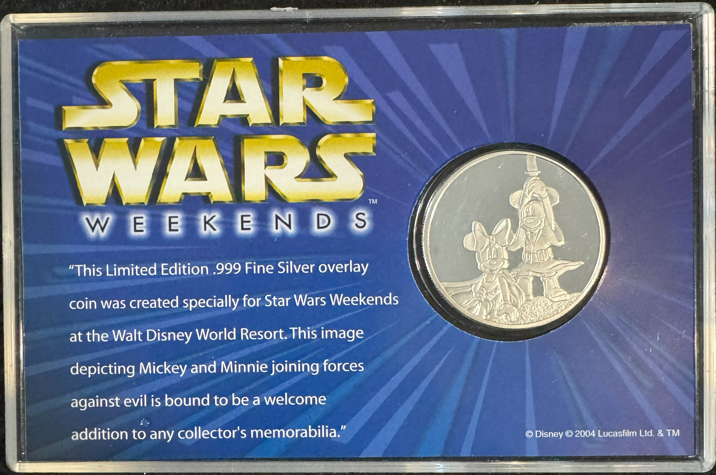 2004 Disney Star Wars Weekends Coin