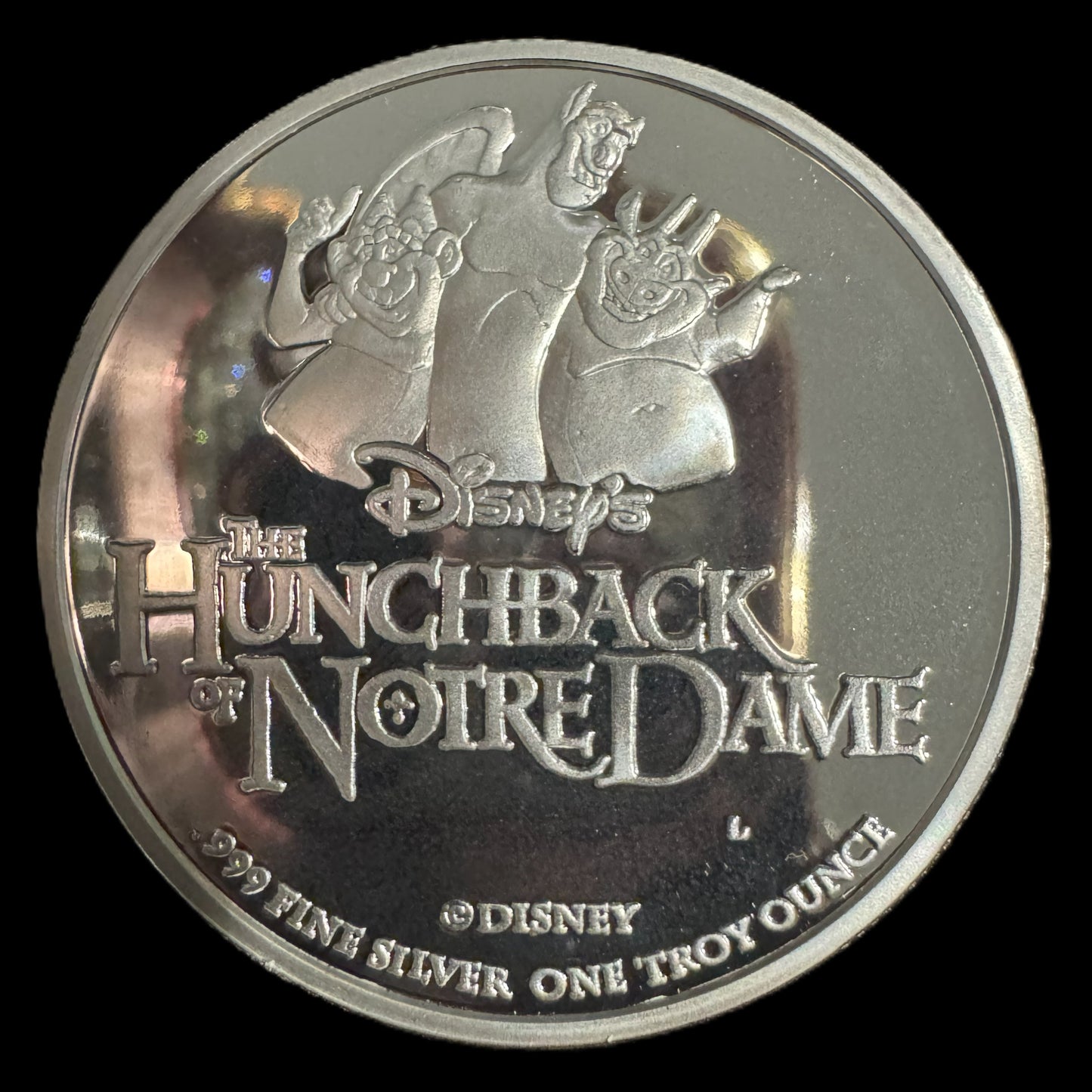 1996 Disney The Hunchback of Notre Dame 1 oz .999 Silver Coin