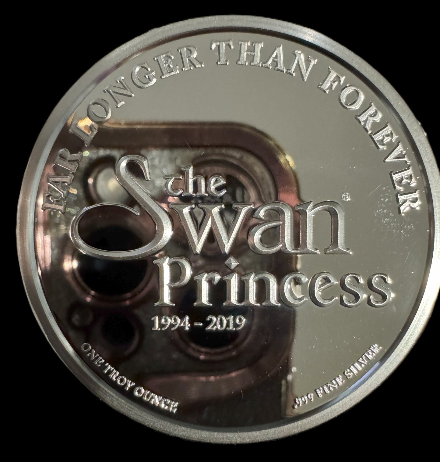 2019 Disney The Swan Princess 25th Anniversary 1 oz .999 Silver Coin Style #2.