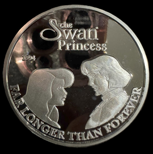 2019 Disney The Swan Princess 25th Anniversary 1 oz .999 Silver Coin Style #1.