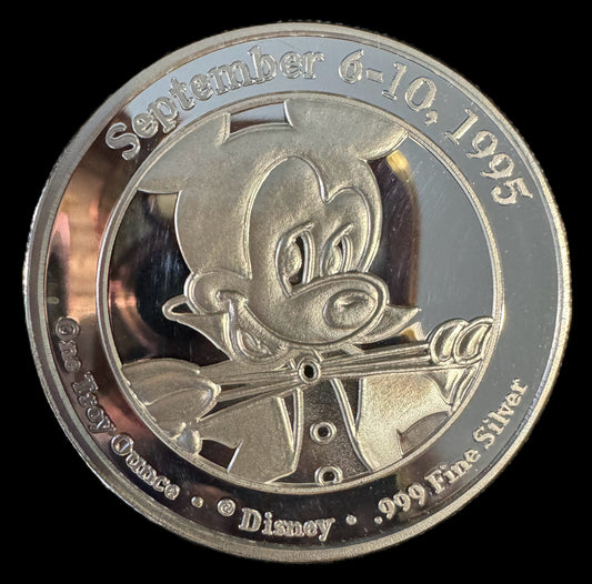 1994 Disneyana Convention 1 oz .999 Silver Coin COA #0818