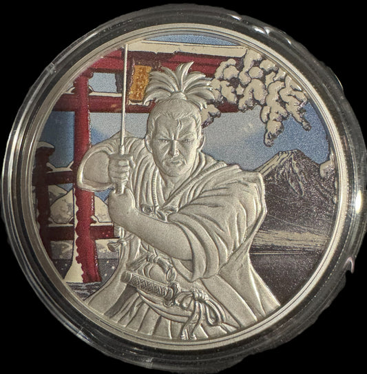2022 Colorized Samurai 1 oz .999 Silver Coin
