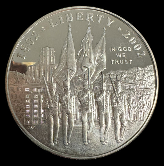 2002 West Point Bicentennial 1 oz .999 Silver Coin