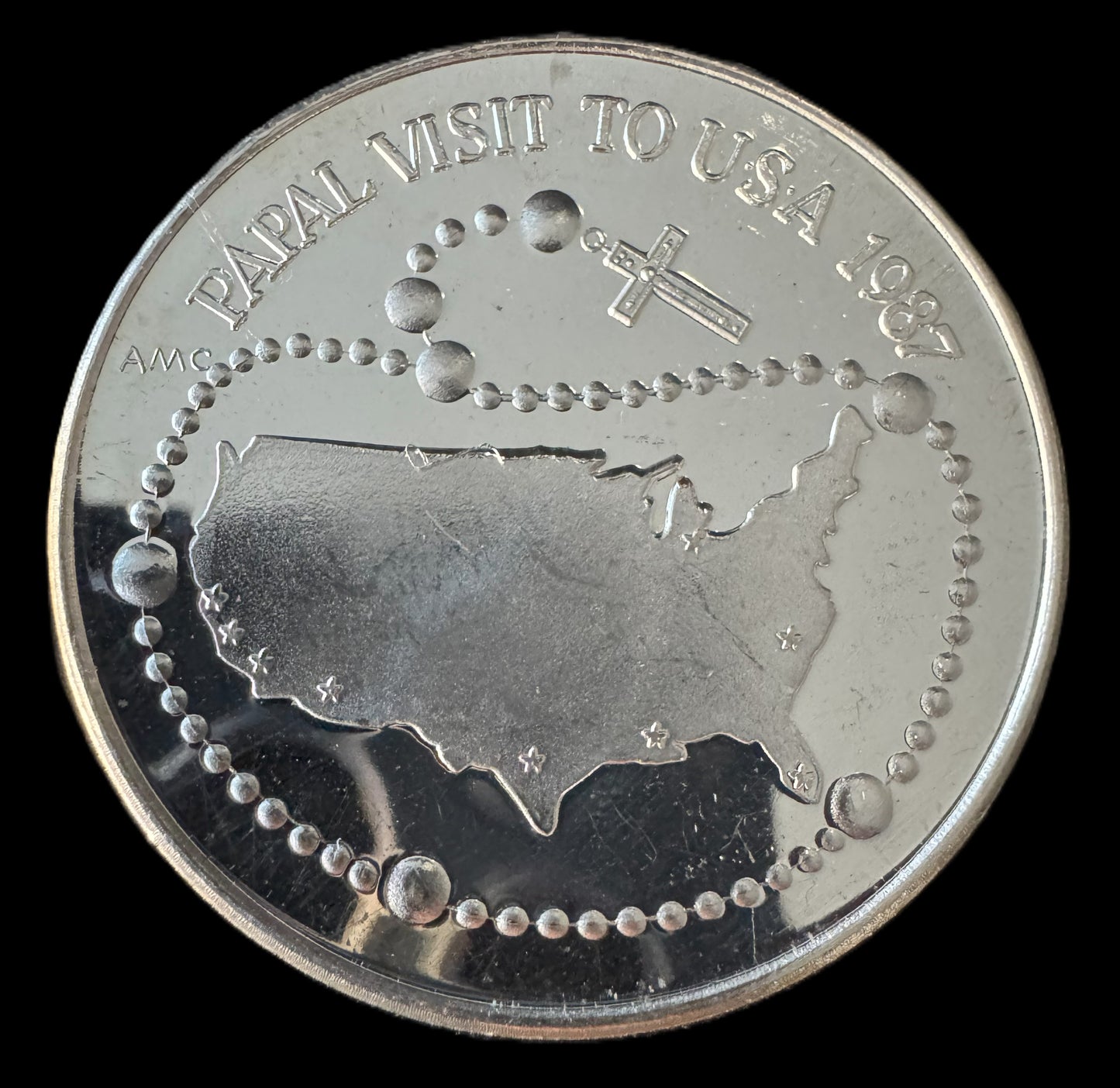 1987 Pope John Paul II 1 oz .999 Silver Coin