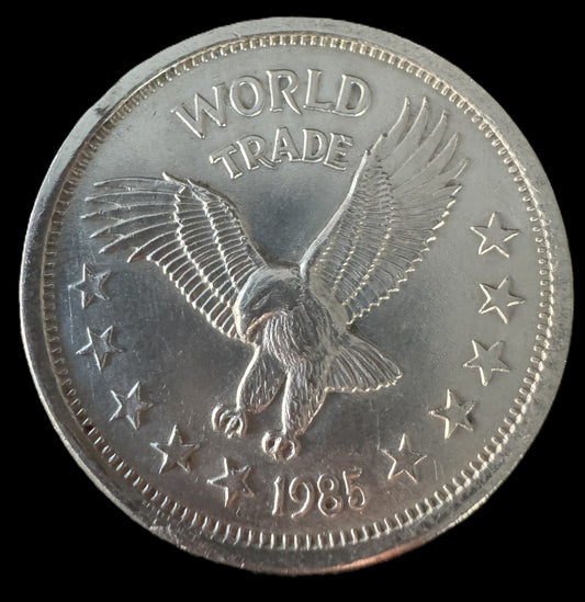 1985 One World Trade Unit 1 oz .999 Silver Coin