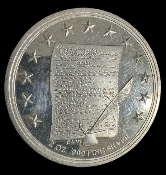 1987 200th Anniversary Bill of Rights 2 oz .999 Silver Coin