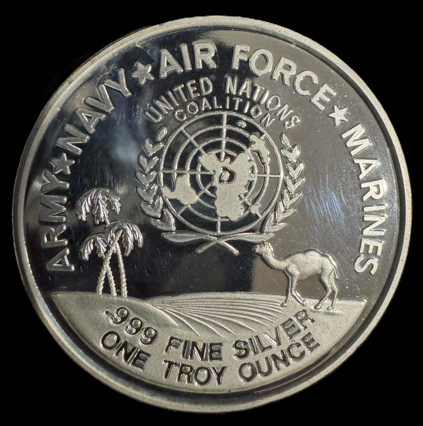 1991 Operation Desert Storm 1 oz .999 Silver Coin