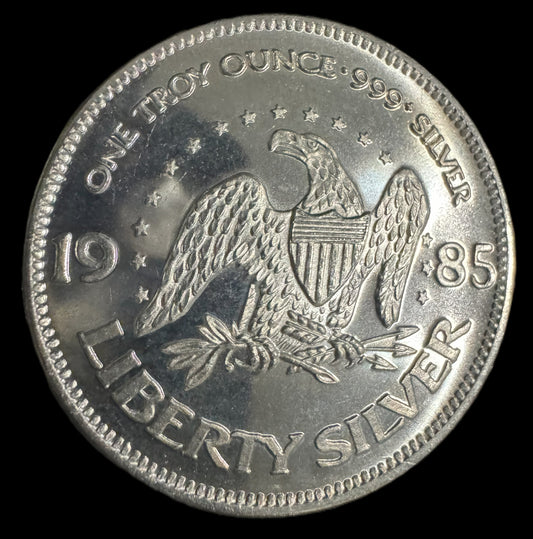 1985 American Eagle Liberty Bell A-Mark 1oz .999 Silver Coin