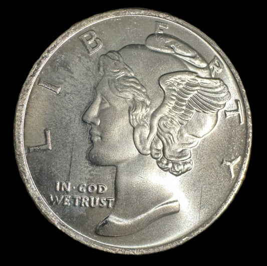 Liberty Mercury Dime 1 oz .999 Silver Coin