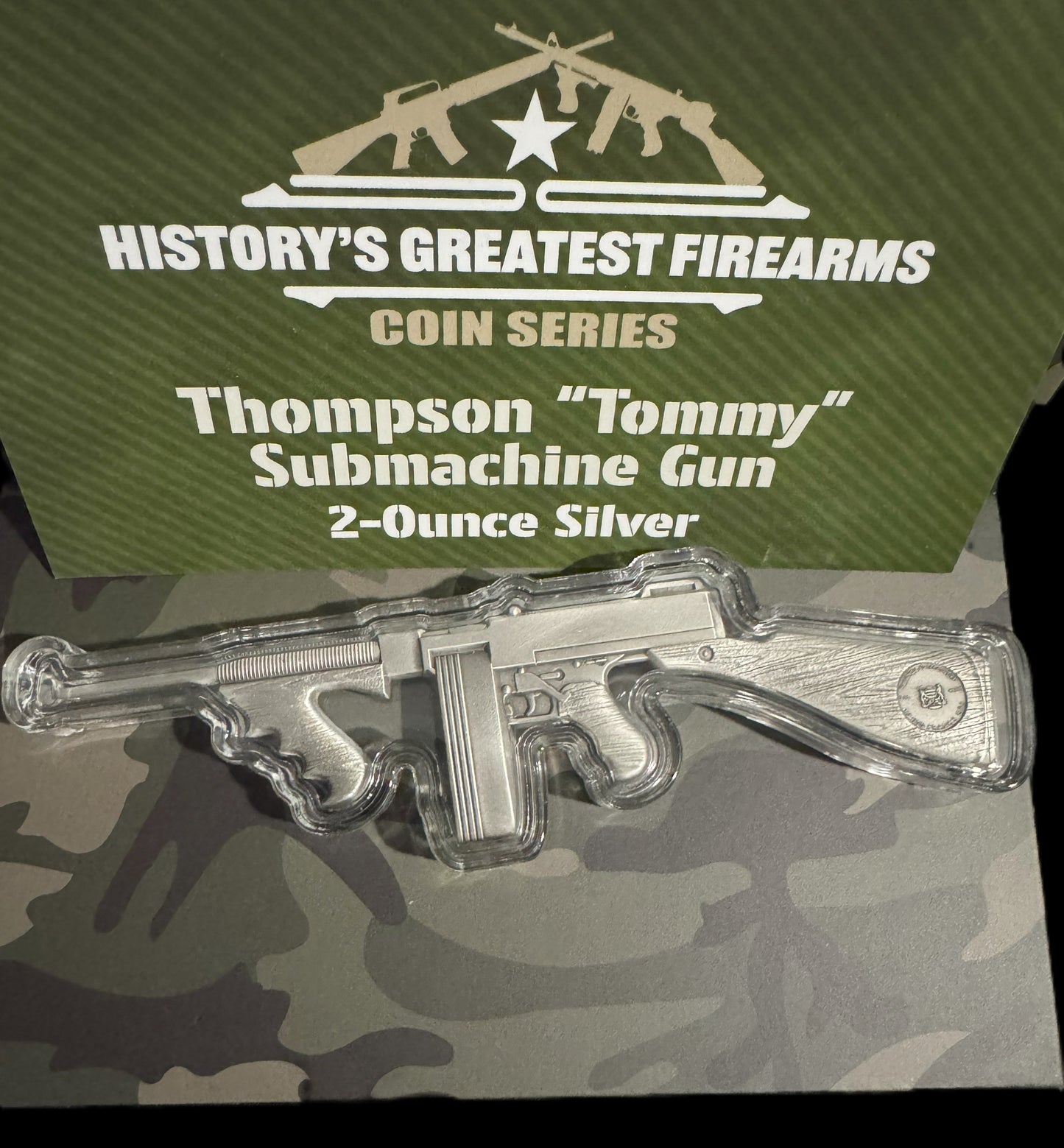 2024 Thompson Submachine Gun 2 oz .999 Silver