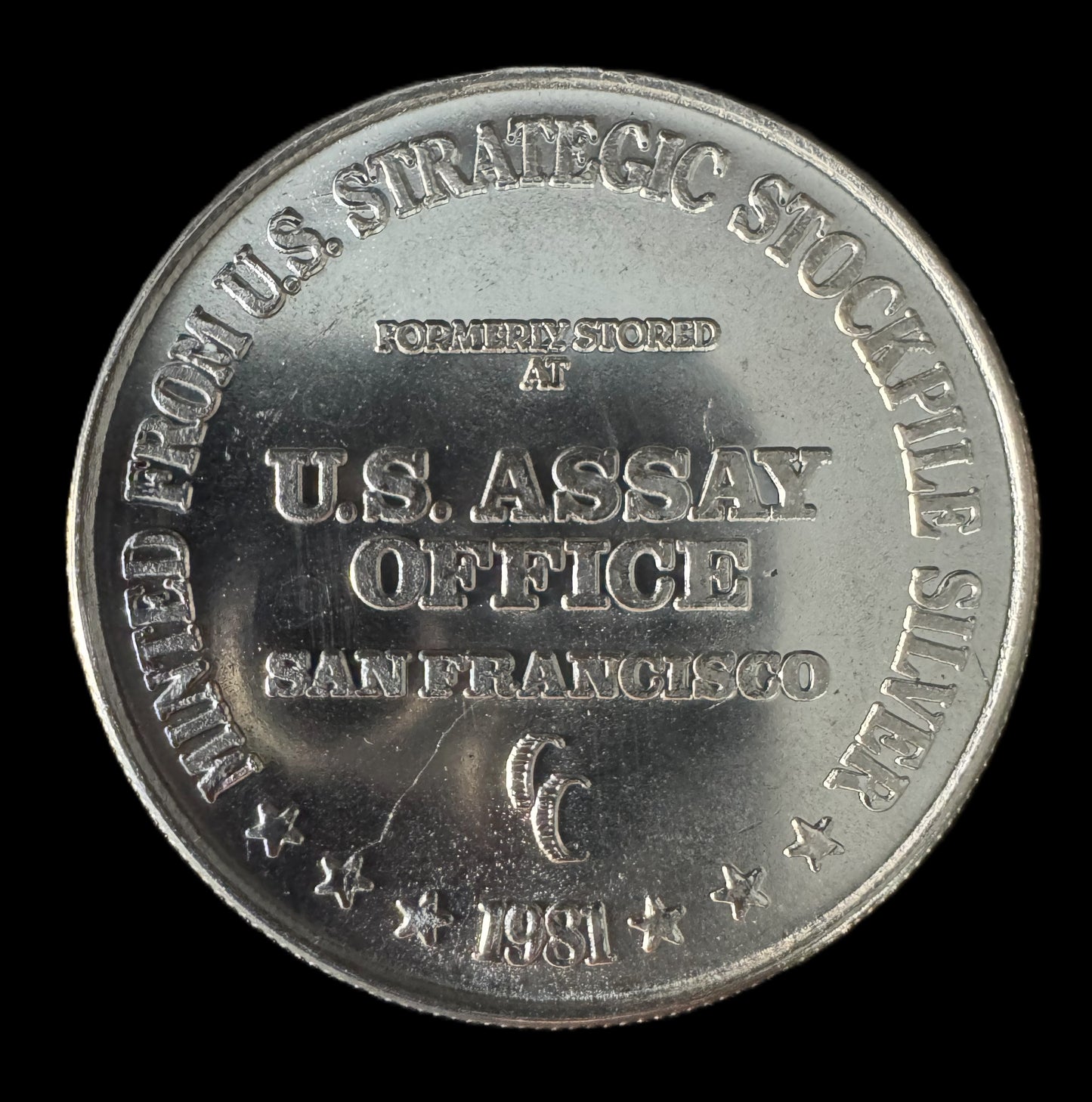 1981 US Assay Office 1 oz .999 Silver Coin