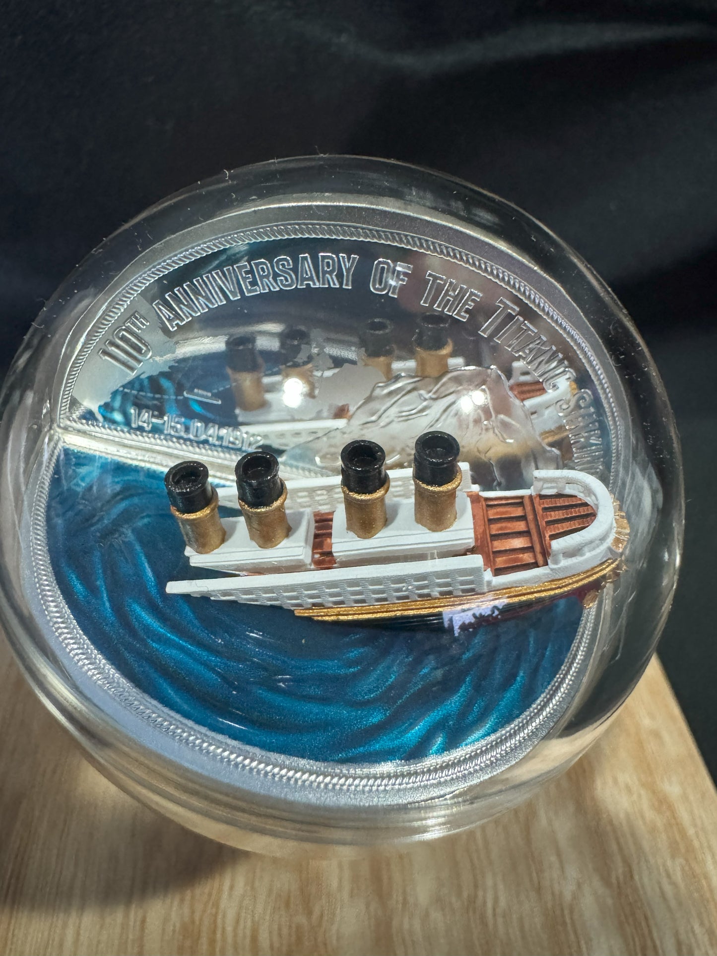 2022 Titanic 110th Anniversary 3D Shaped 2 oz .999 Silver Coin