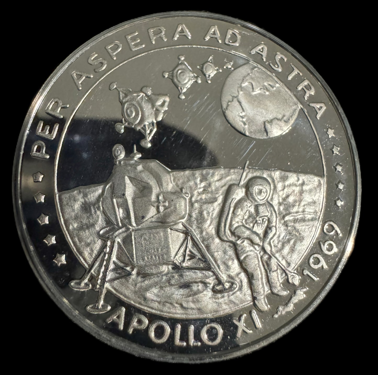 1969 Man On The Moon ½ oz .999 Silver Coin & Stamp Set