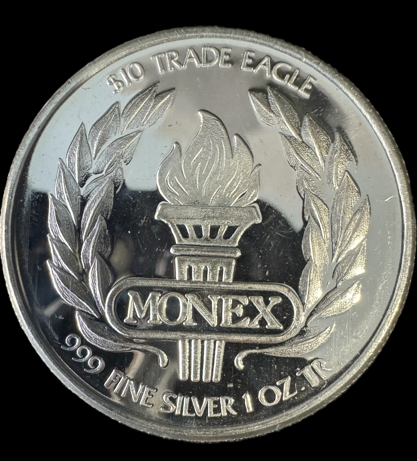 1988 Monex $10 Trade Eagle 1 oz .999 Silver Coin