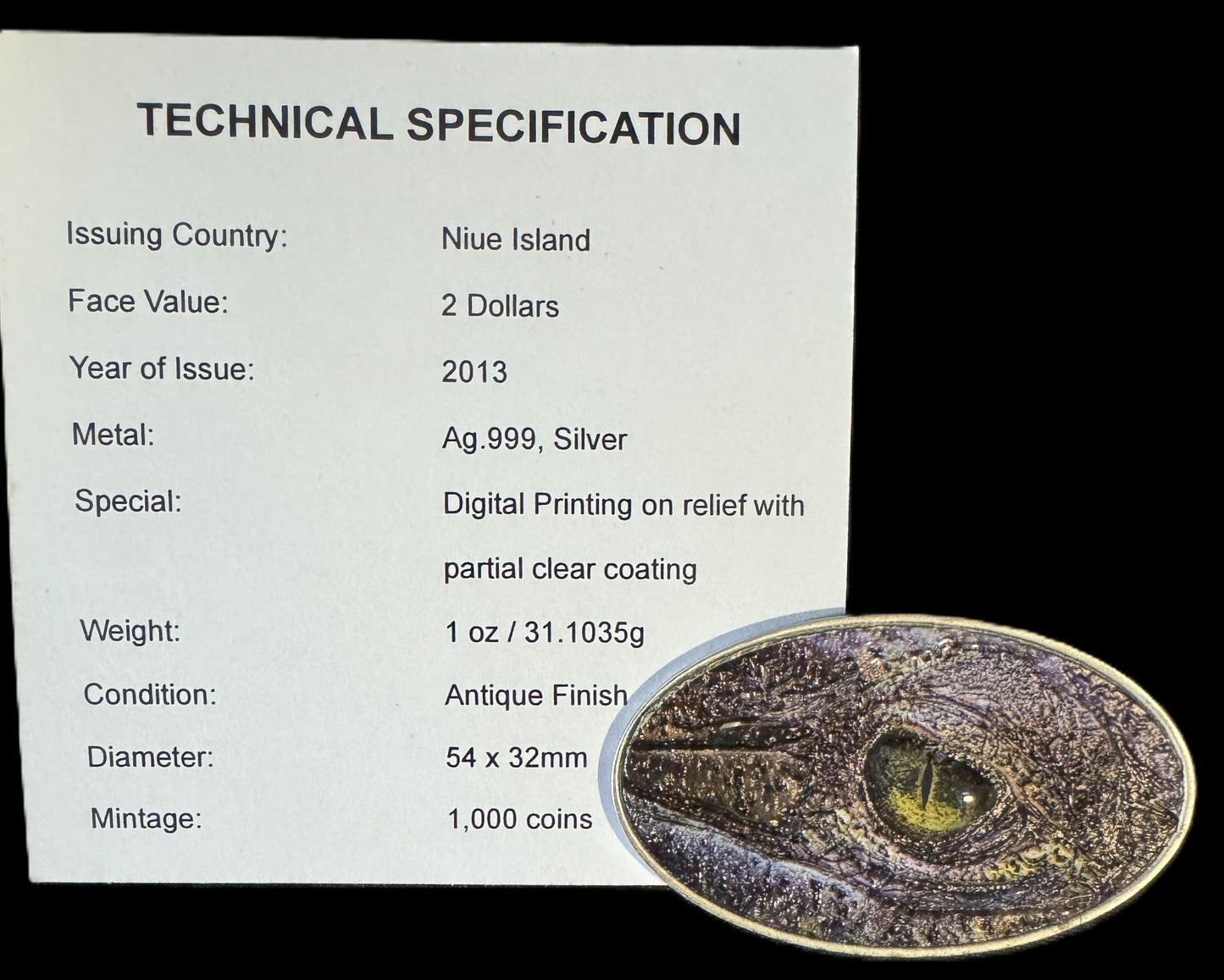 2013 “Croceye” 1 oz .999 Silver