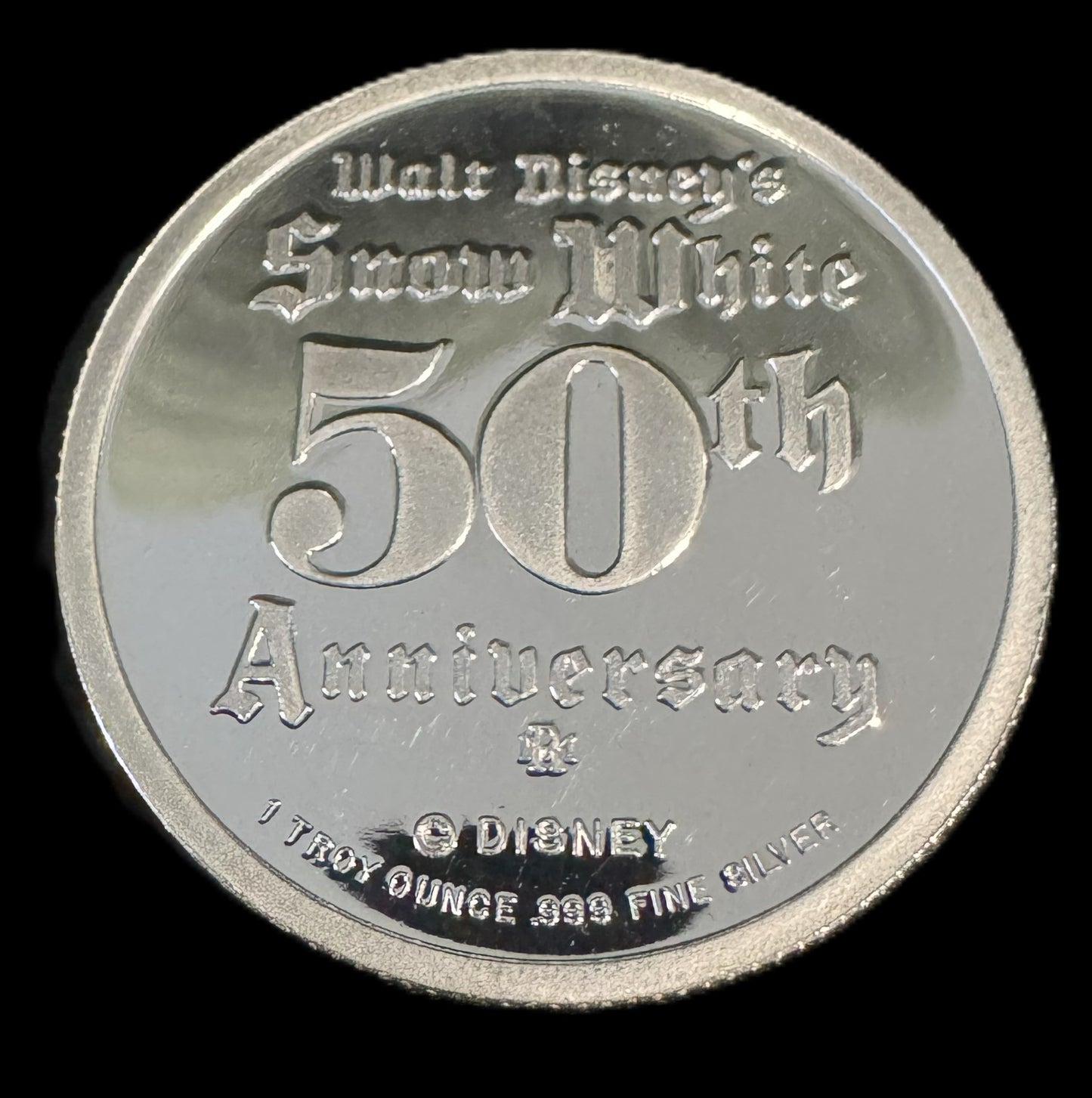 1987 Disney’s 50th Snow White & The Seven Dwarfs “Bashful” 1 oz .999 Silver Coin