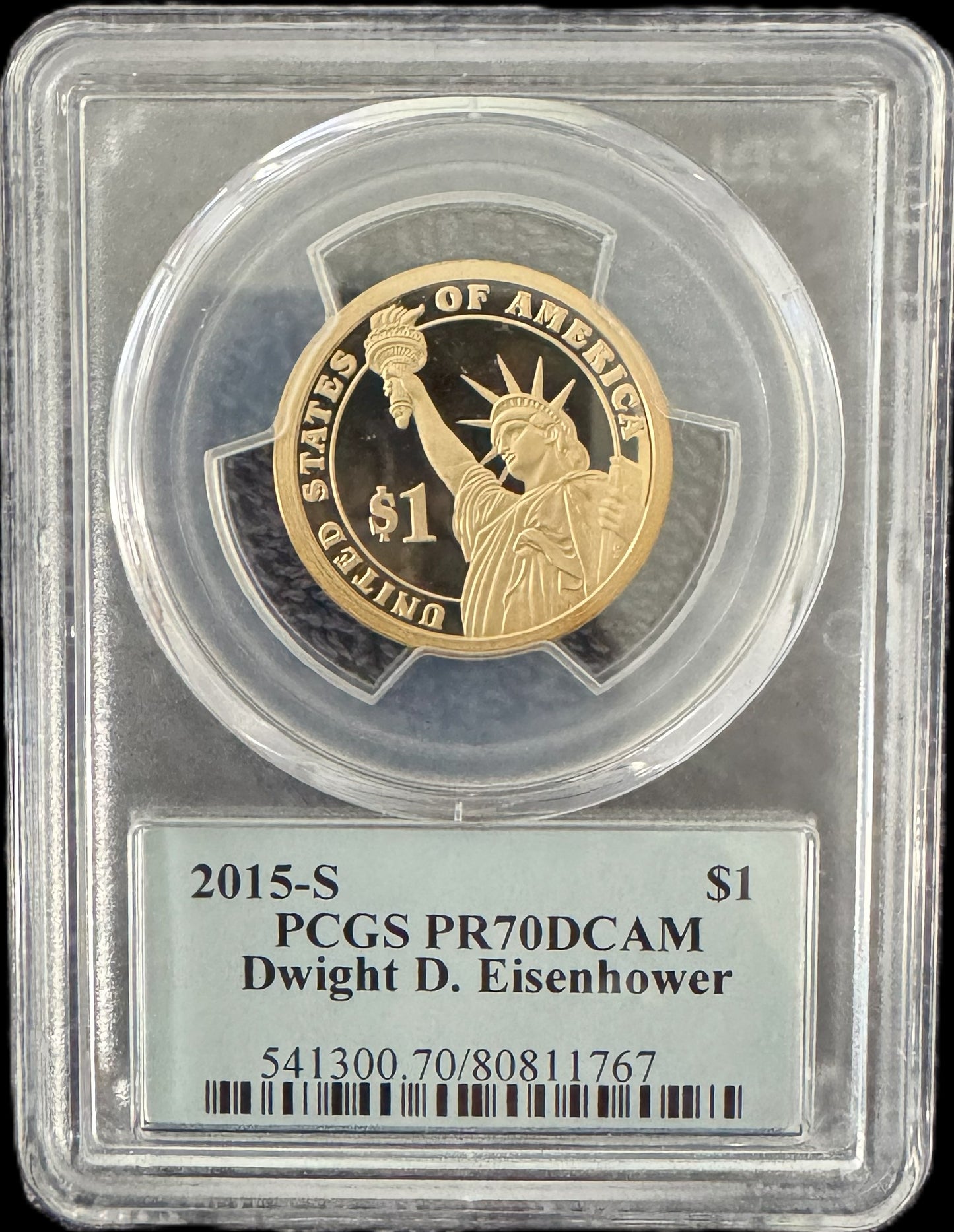 2015 Dwight D. Eisenhower PCGS 70 Coin