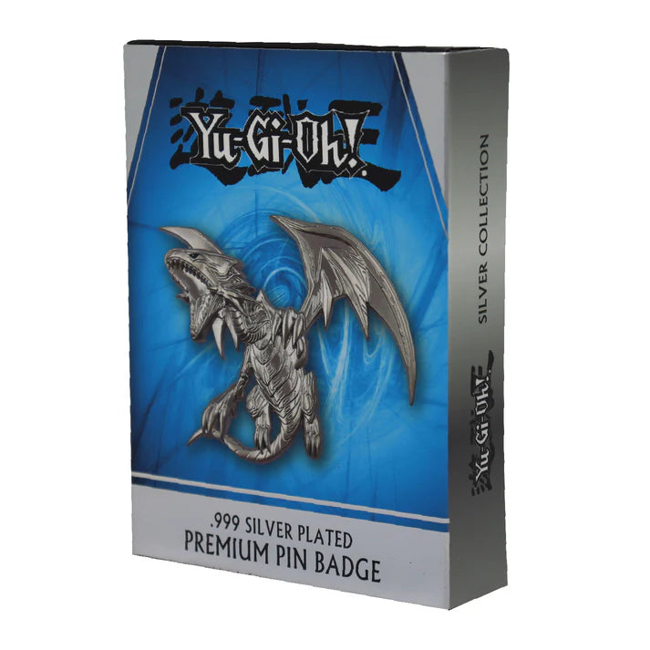 Yu-Gi-Oh! Limited Edition .999 Silver Plated Pin Badge | Blue Eyes White Dragon