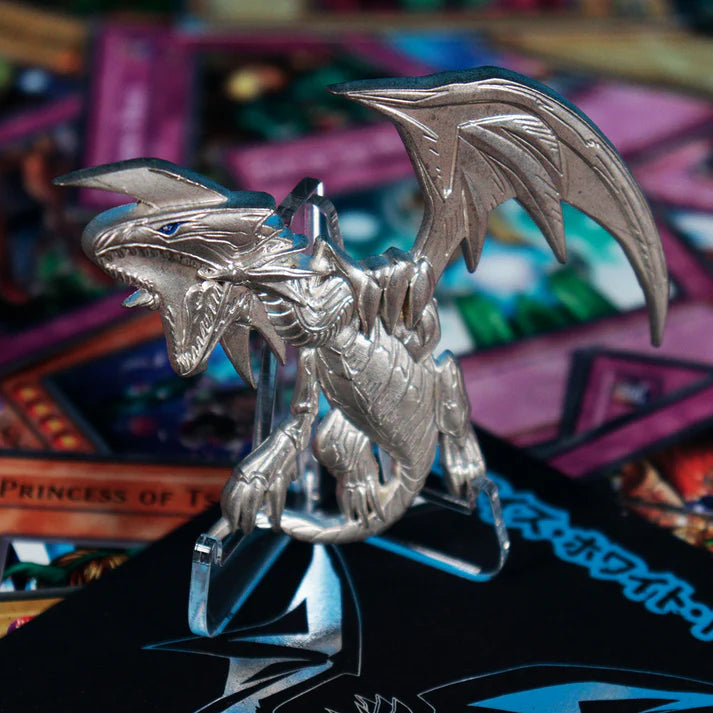 Yu-Gi-Oh! Limited Edition .999 Silver Plated Pin Badge | Blue Eyes White Dragon