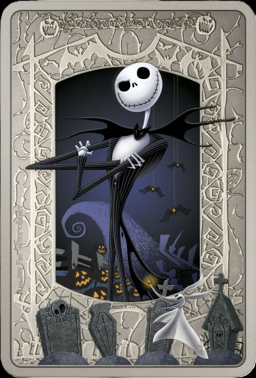 2021 The Nightmare Before Christmas Jack Skellington Colorized 1 oz .999 Silver