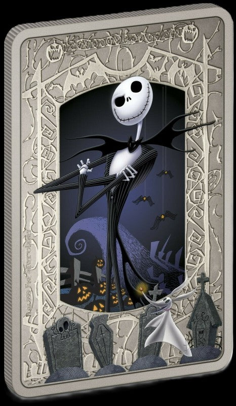2021 The Nightmare Before Christmas Jack Skellington Colorized 1 oz .999 Silver