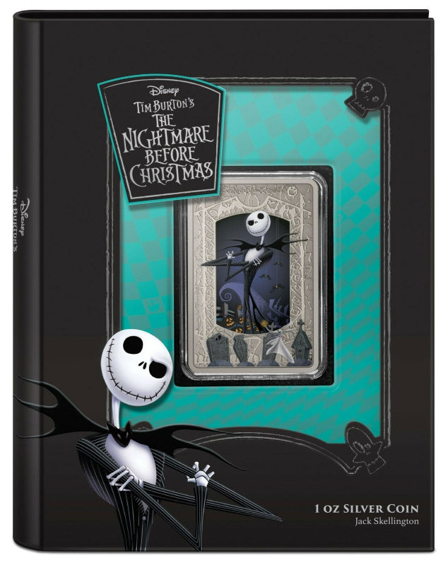 2021 The Nightmare Before Christmas Jack Skellington Colorized 1 oz .999 Silver