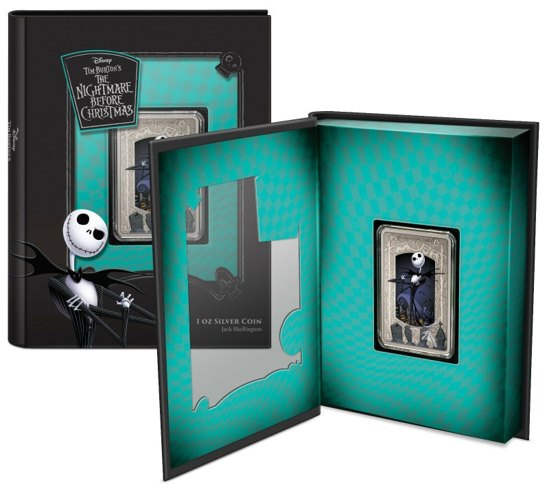 2021 The Nightmare Before Christmas Jack Skellington Colorized 1 oz .999 Silver