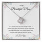 To My Beautiful Mom | I Love You - Love Knot Necklace