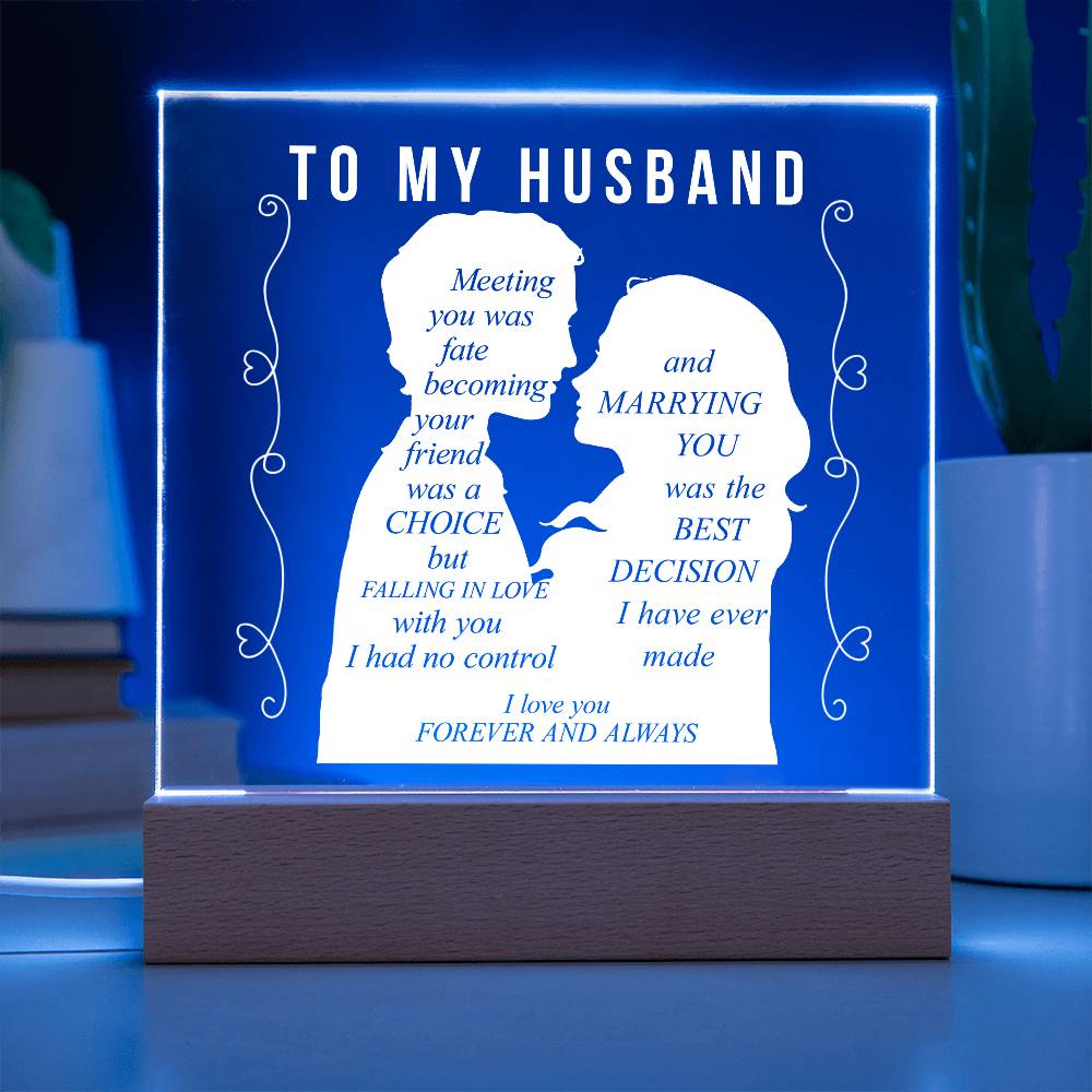 For Husband | Square Acrylic Plaque
