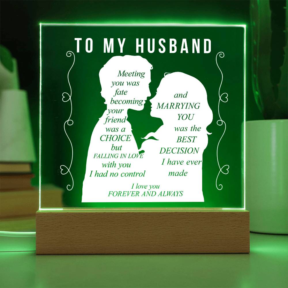 For Husband | Square Acrylic Plaque