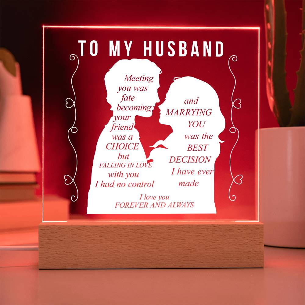 For Husband | Square Acrylic Plaque