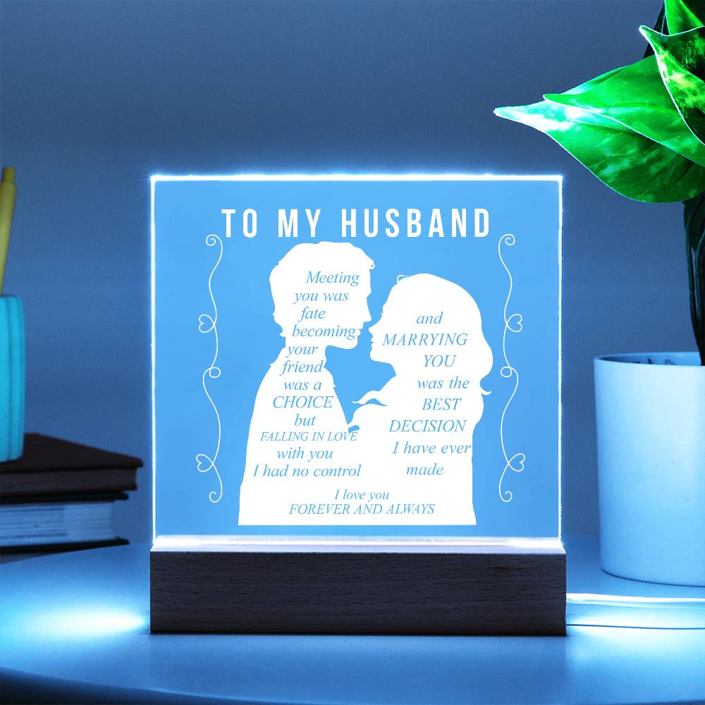 For Husband | Square Acrylic Plaque