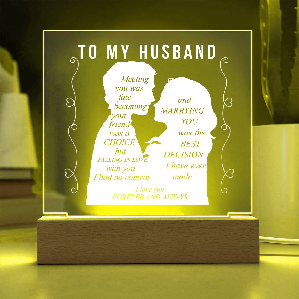 For Husband | Square Acrylic Plaque