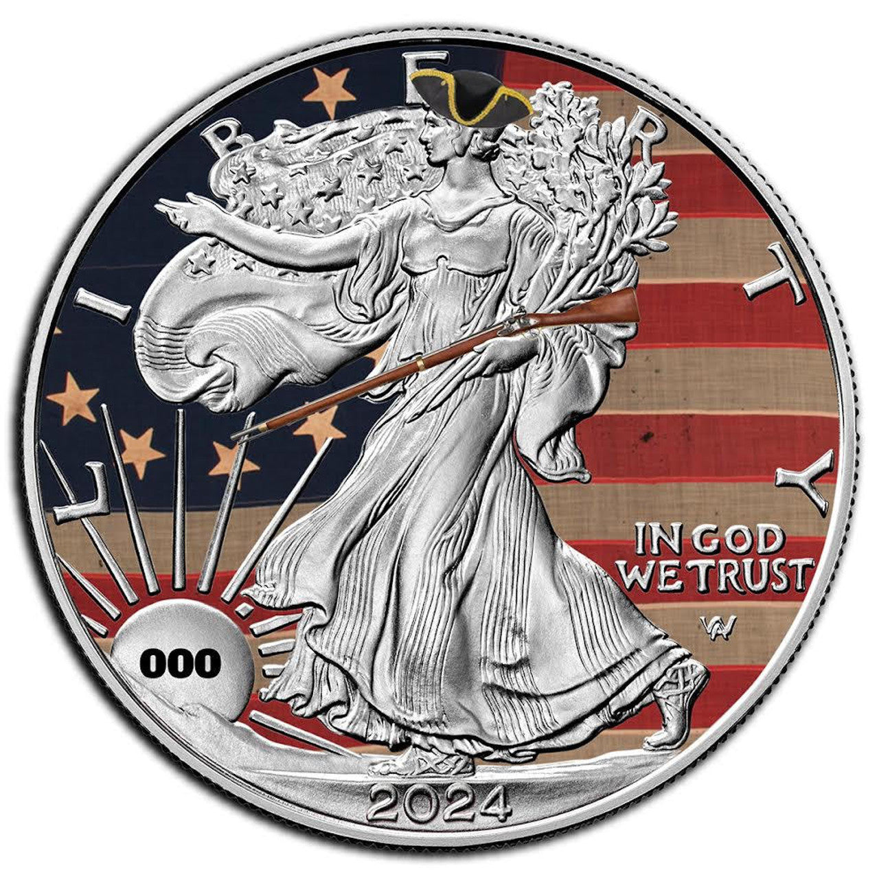 2024 American Eagle Lady Liberty Revolutionary War 1oz .999 Silver Coin