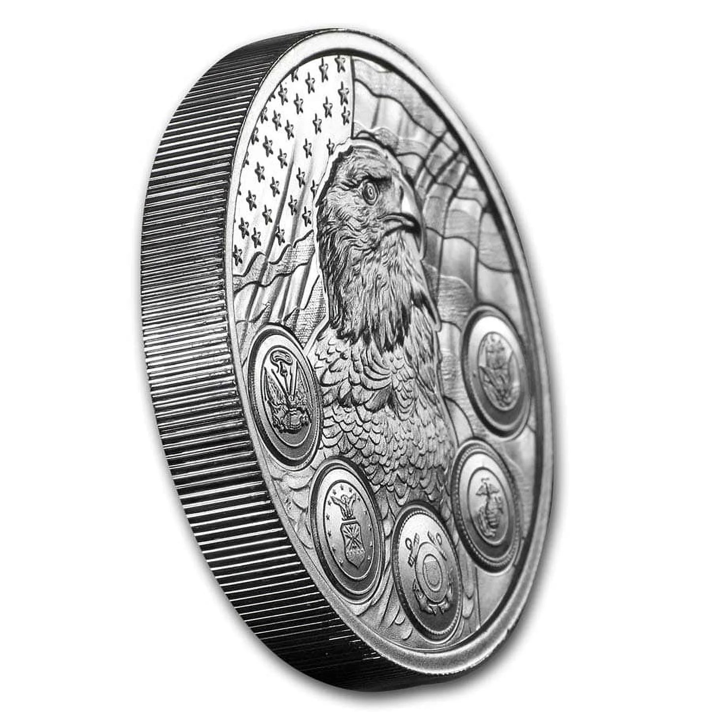 US Military Service Appreciation 2 oz Silver Coin