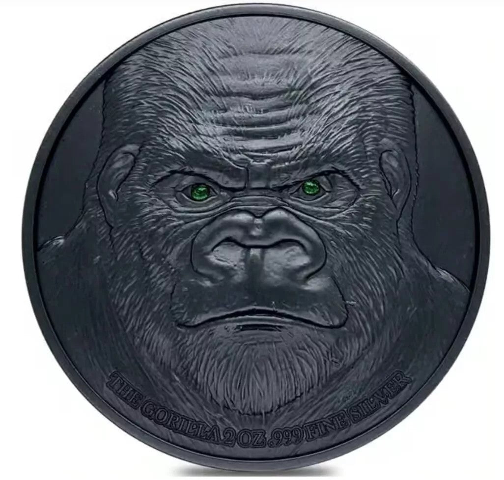 2023 Black Gorilla 2 oz .999 Silver Coin