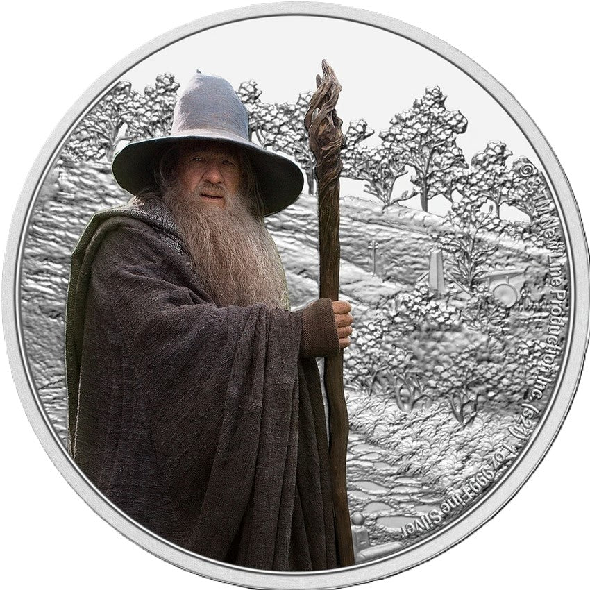 2021 Lord Of The Rings Gandalf The Grey 1 oz .999 Silver Coin