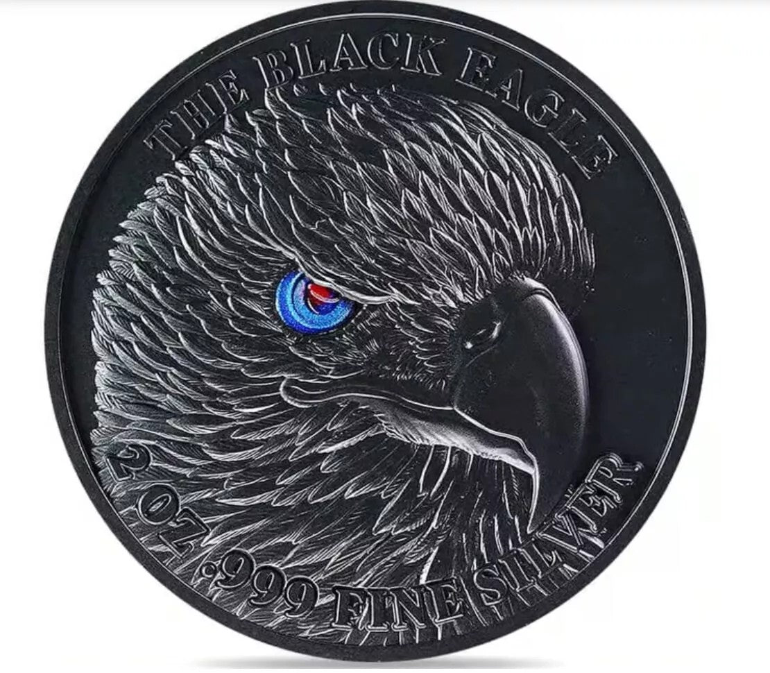2024 Black Eagle 2 oz .999 Silver Coin