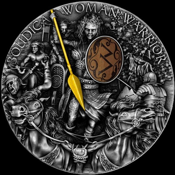 2022 Boudica Woman Warrior 2 oz .999 Silver Coin