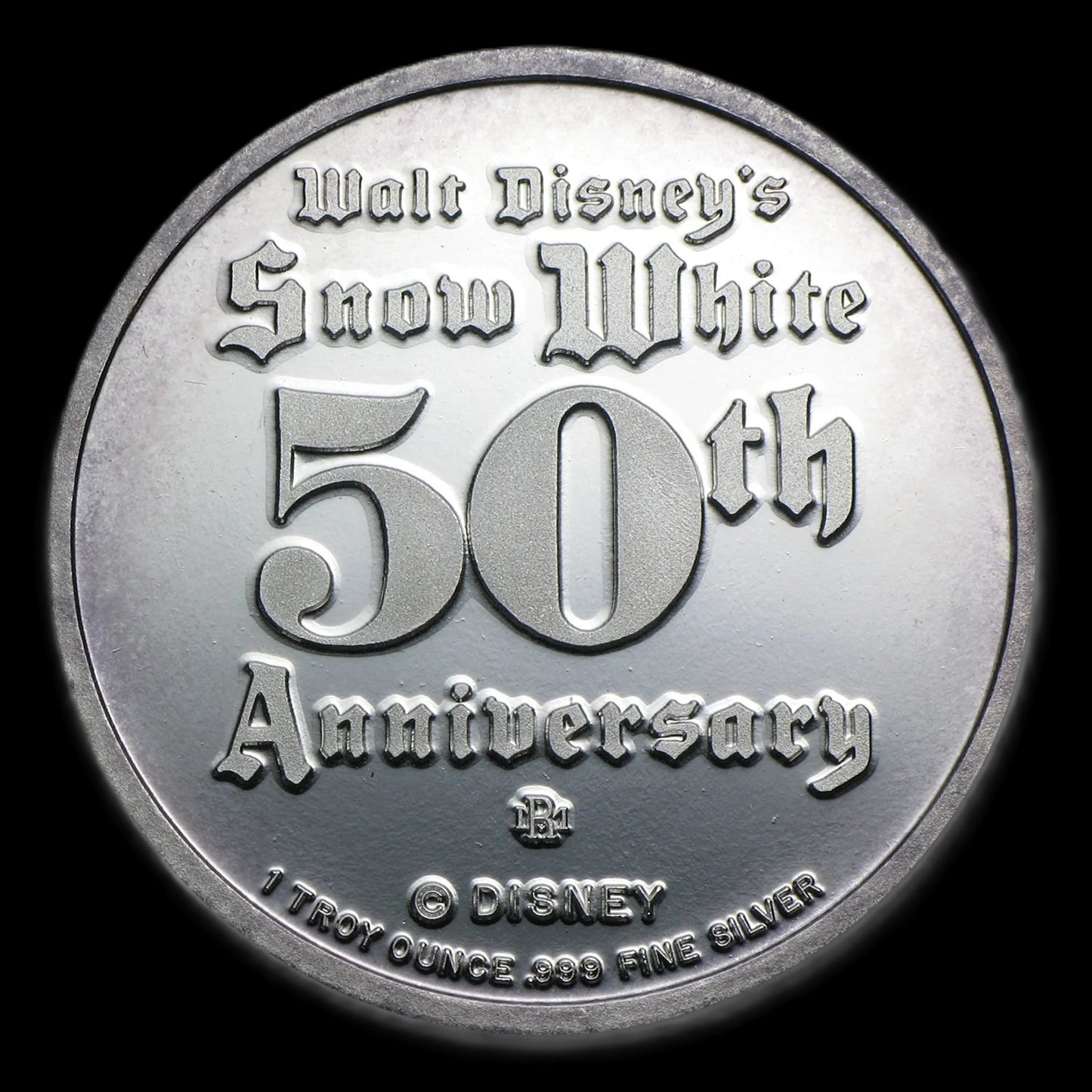 1987 Disney’s 50th Snow White & The Seven Dwarfs “Grumpy” 1 oz .999 Silver Coin