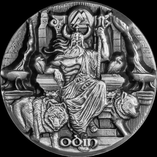2016 Legends of Asgard Odin Ruler of Aesir 3 oz .999 Silver Coin