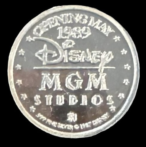 1989 Disney Hollywood Mickey MGM 2.83 grams .999 Silver Coin